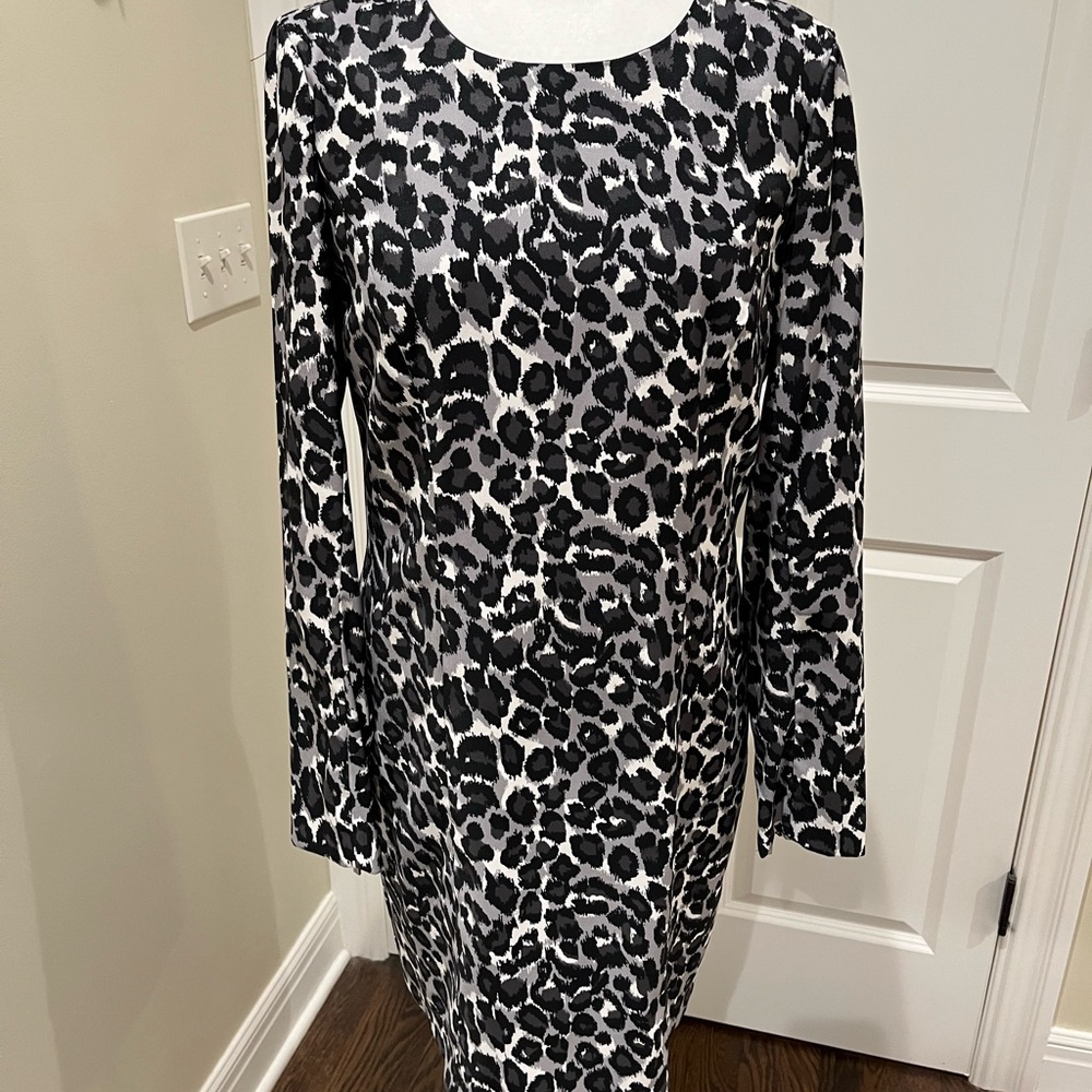 Michael Kors Long-Sleeve Mini Shift Dress